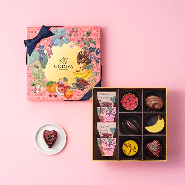 GODIVA 2024 Valentine Day Limited Fruits Basket Assortment 10 pcs 175 그램