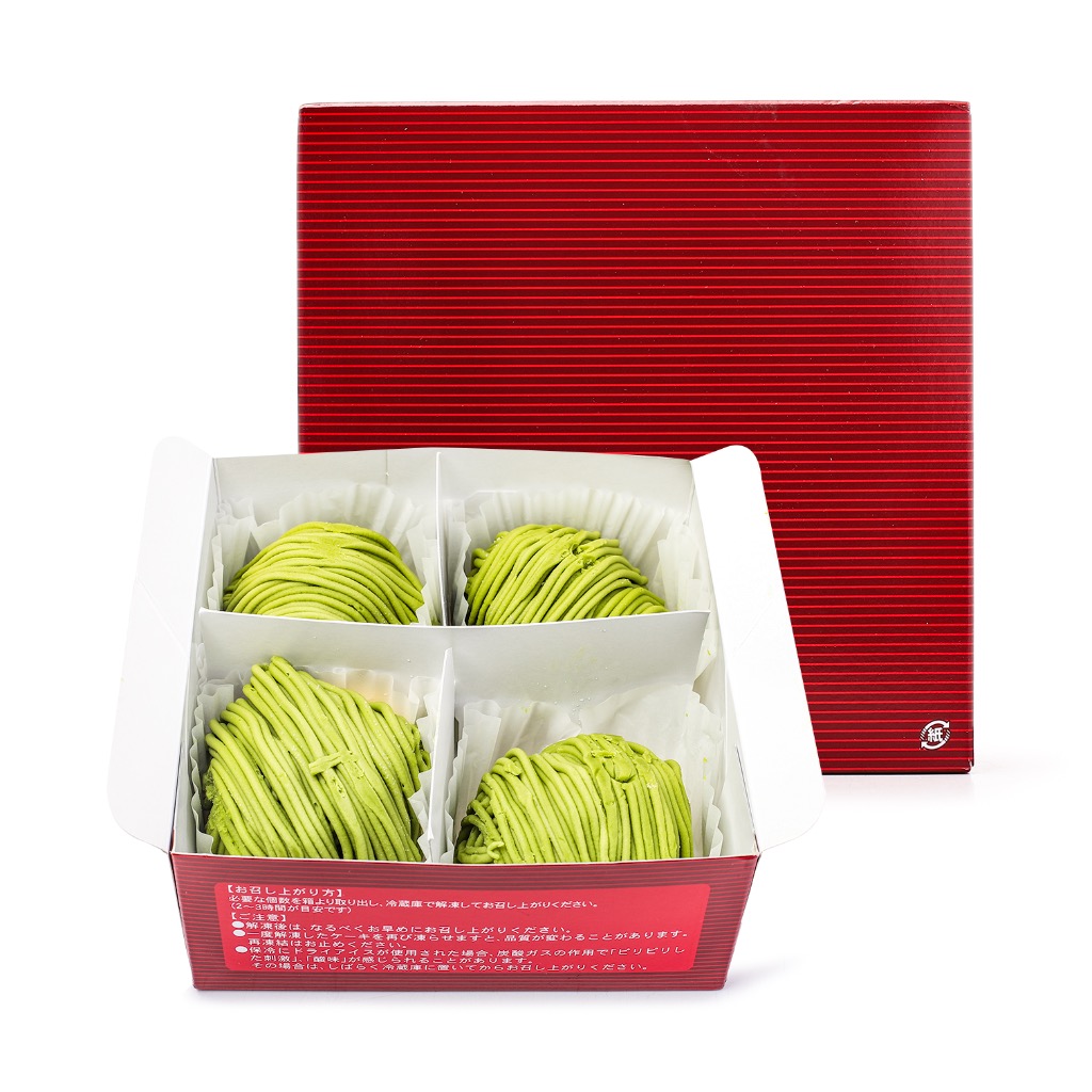 Green Tea Mont Blanc Cake, Frozen 4pc 8.46 ออนซ์