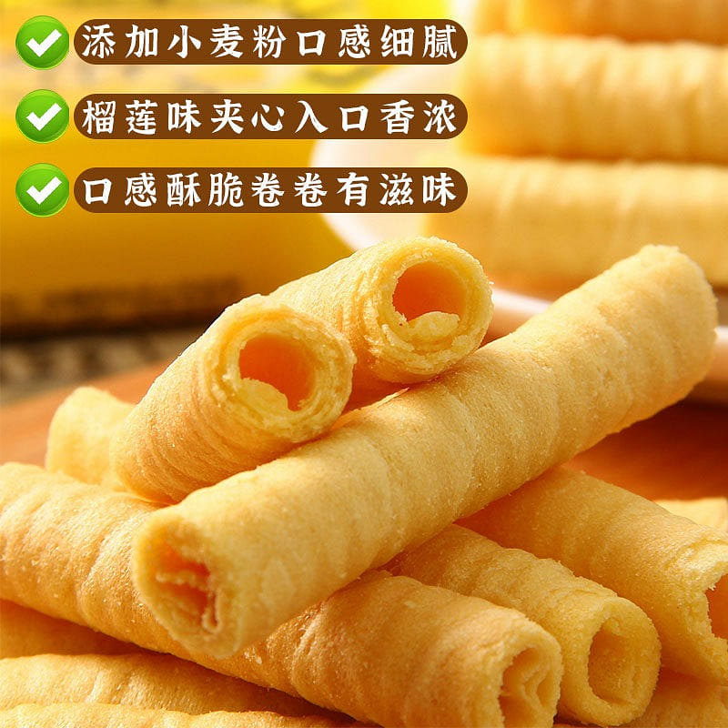 Durian-flavored sandwich crispy 12packs*20g 240 g
