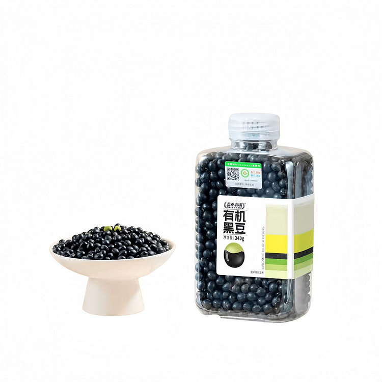 盖亚农场有机黑豆340g农家五谷杂粮绿心黑豆 340 克