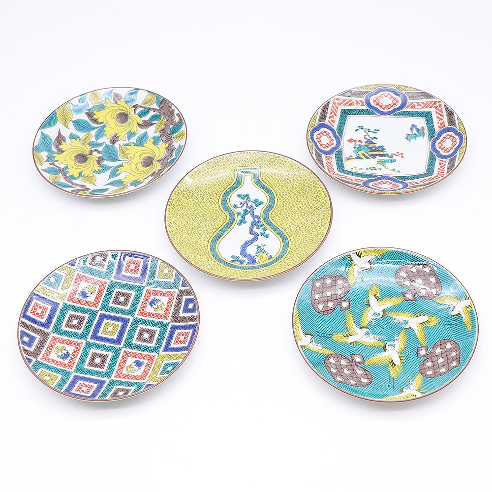 Kutani Ware Serving Plate 5set (Masterpiece Painting , 5.90 x 5.90) Made in JP 1 each