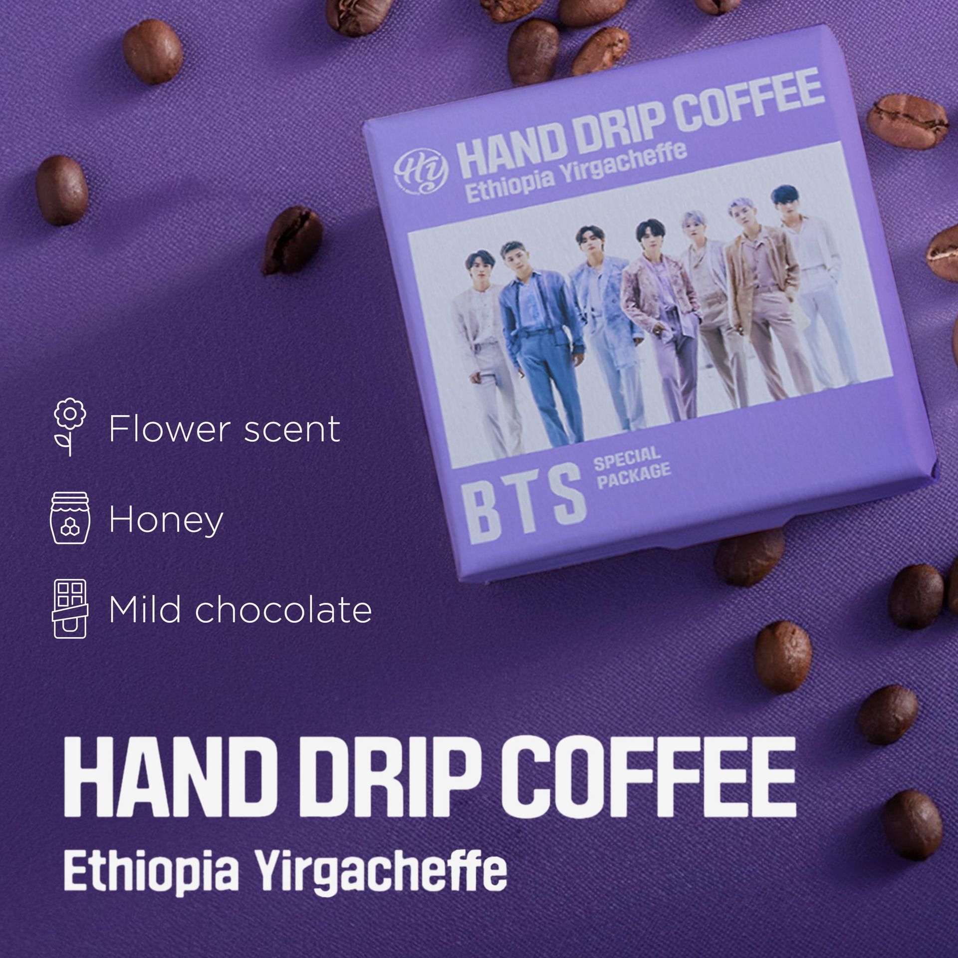Get BTS Member New Hand Drip Ethiopia Yirgacheff Coffee (Jungkook