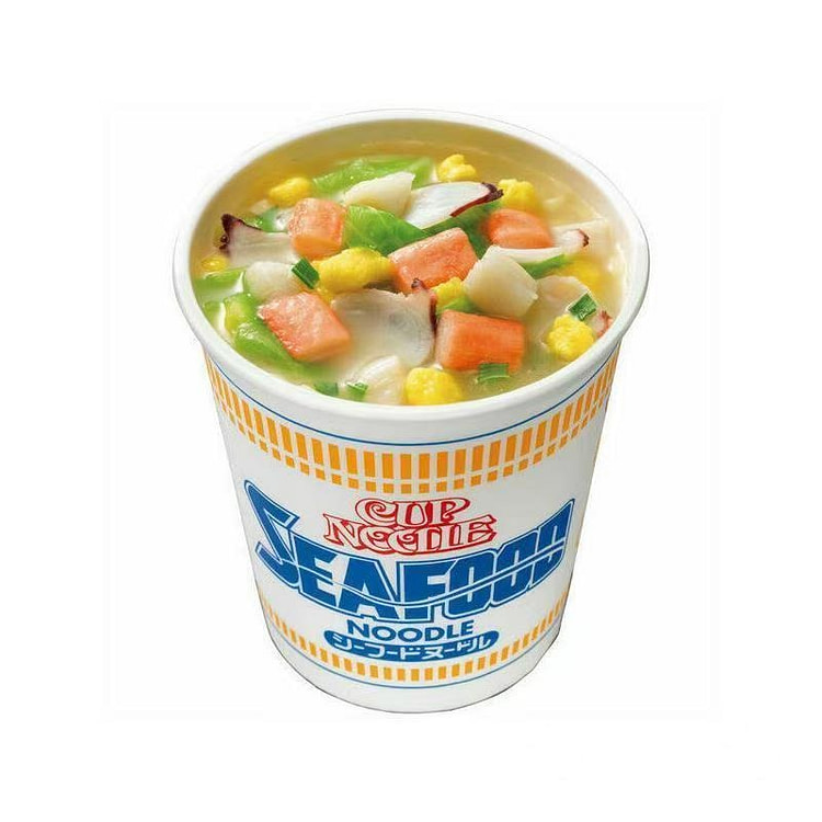 日清cup noodle日本风味合味道海鲜方便速食74gx6冲泡面杯面