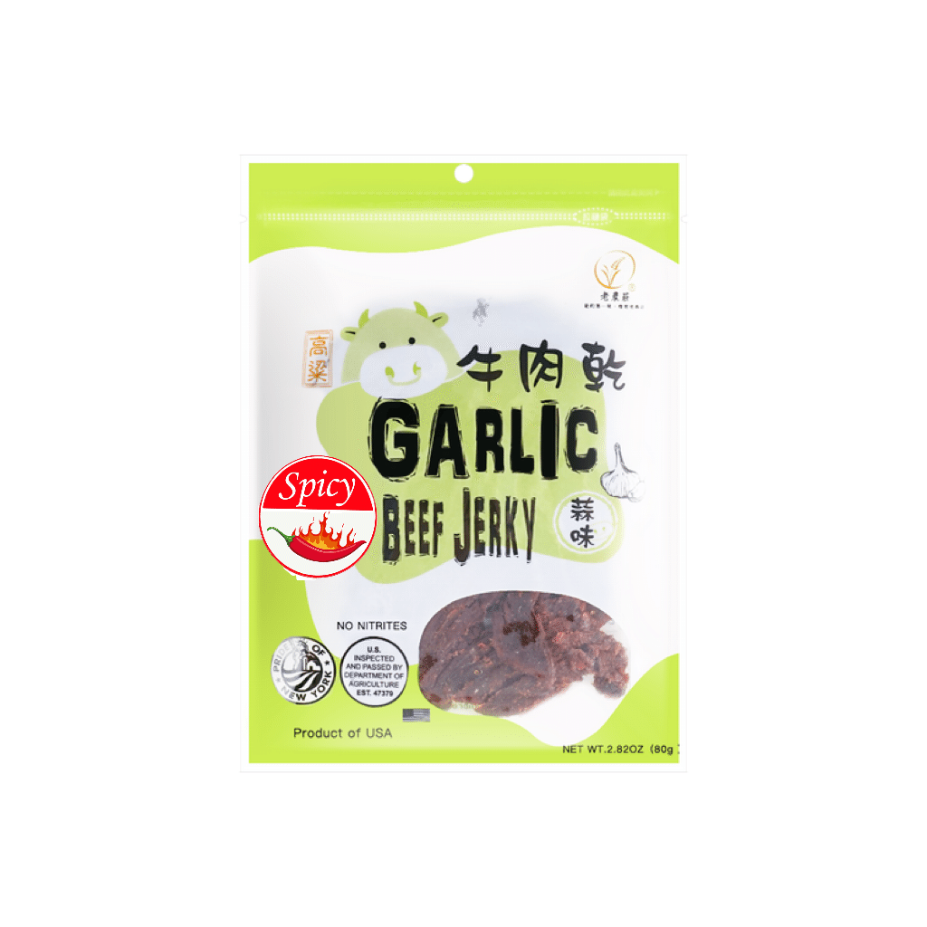 老农庄台湾金门高粱蒜香辣牛肉干 80 克