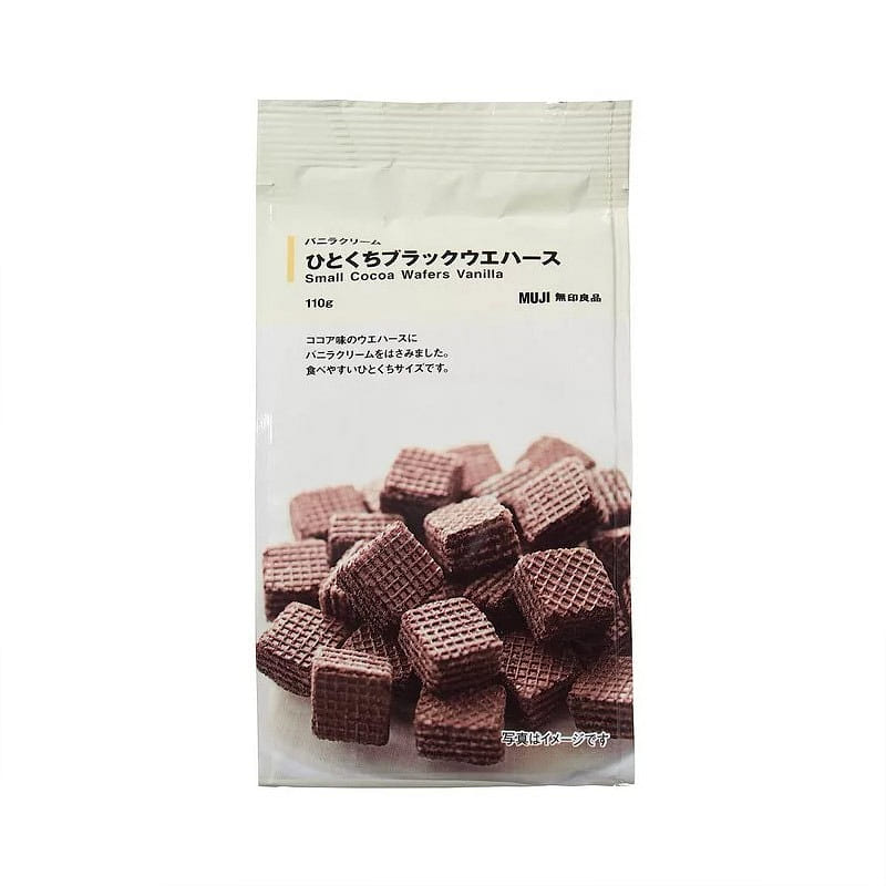MUJI Bite black wafer vanilla cream 110g 1 each