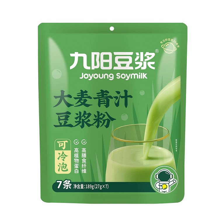 九阳 大麦青汁豆浆粉 排毒养颜大麦青汁豆浆粉 27g*7条装美味又健康