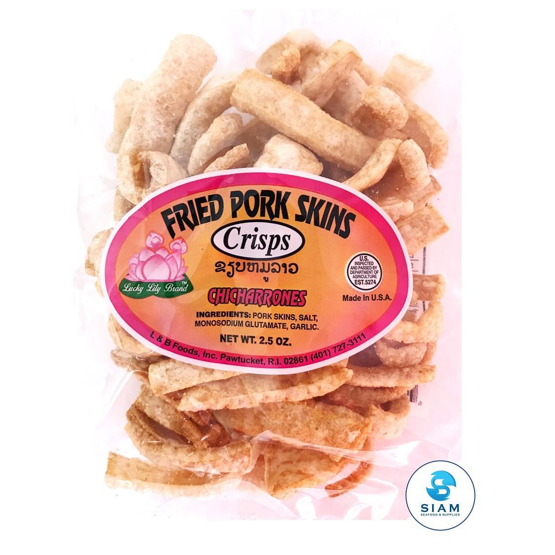 Lucky Lily Fried Pork Skins, Original Flvor 2.5 oz