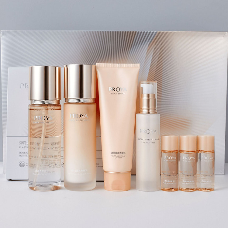 珀莱雅弹润透亮悦已绽放礼盒 双抗水乳精华 8 件套 1 份