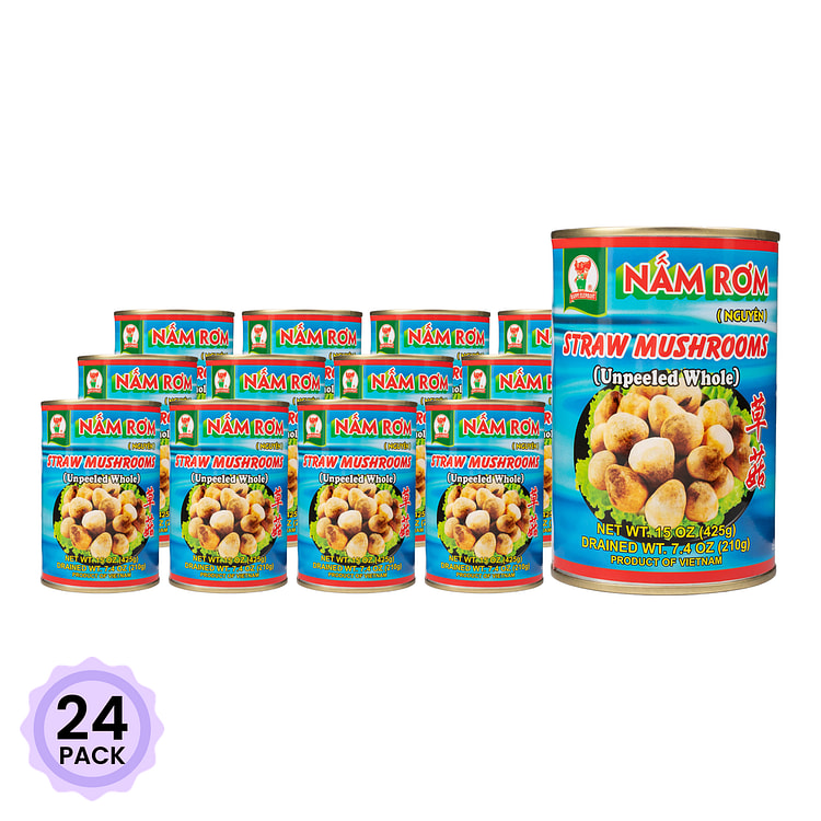 Happy Elephant Straw Mushroom in Can 15 oz*24 pack