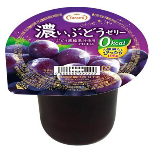 【Japan Direct Mail】Tarami Grape Juice 0 Calories Grape Jelly 195g Weee!