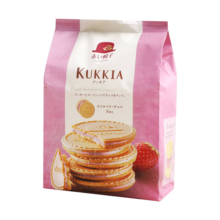 Kukkia Strawberry & Chocolate Flavored Wafers 2 pack