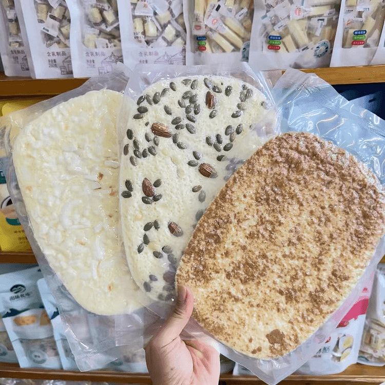 内蒙古特产奶皮脆手工烤奶皮 坚果+椰果+黄油