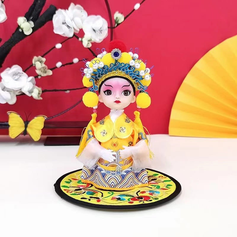 Handmade Peking Opera Figurine – Silk Cloth Doll for Home Decor and Gifts-07 150 g