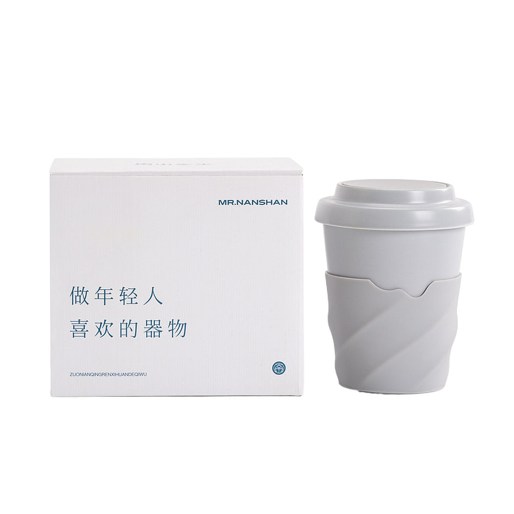 Qingxin Tea And Coffee Cup With Cup Ash 300 Ml 1 box