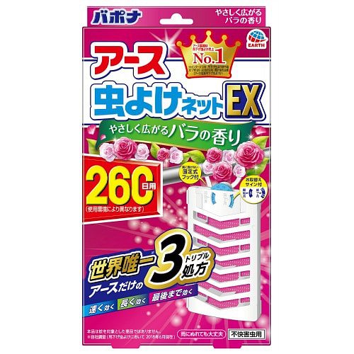 地球防蚊网EX玫瑰香味260日用 1 盒