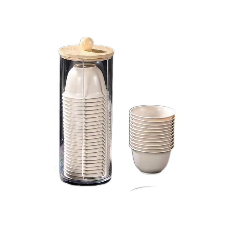【中国直邮】 FOXTAIL 一次性品茗杯 茶杯 茶碗 水杯 迷你 随身杯 功夫茶杯-60ml/2袋98只+杯架 一套*|预计到达时间3-4周