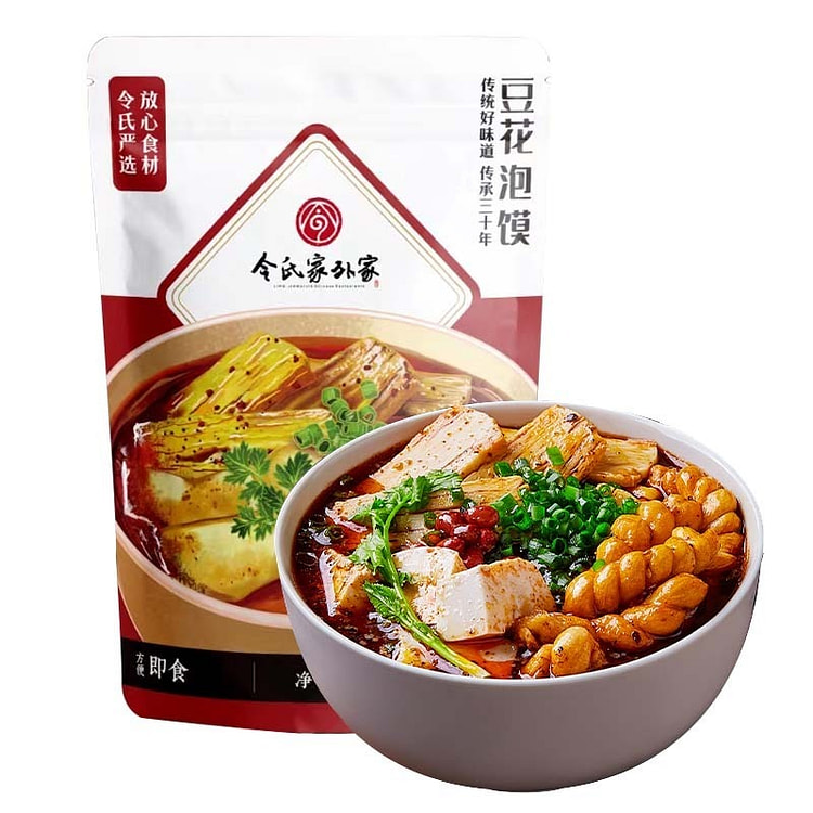 令氏家外家豆花泡馍宝鸡凤翔特产鲜豆花308 g