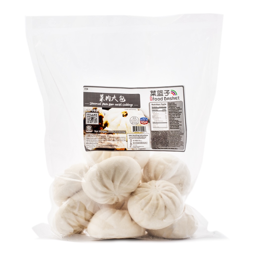 Get Food Basket Steamed Pork Bun with Cabbage 10pcs, Frozen 964 g