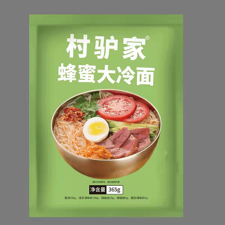 Village donkey honey cold noodles. 356g 356 g