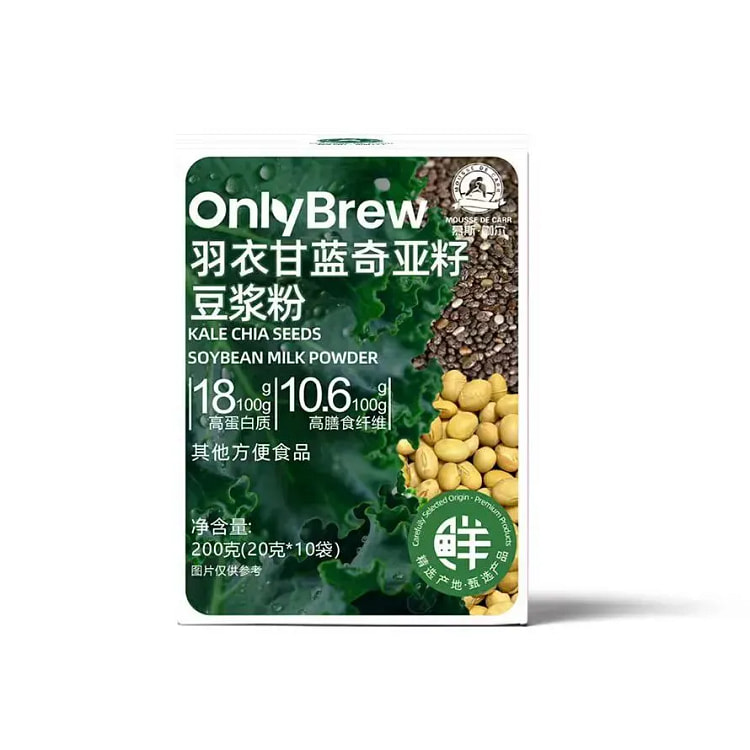 Kale Chia Seed Pure Soy Milk Powder 200g*1 Box 200 g