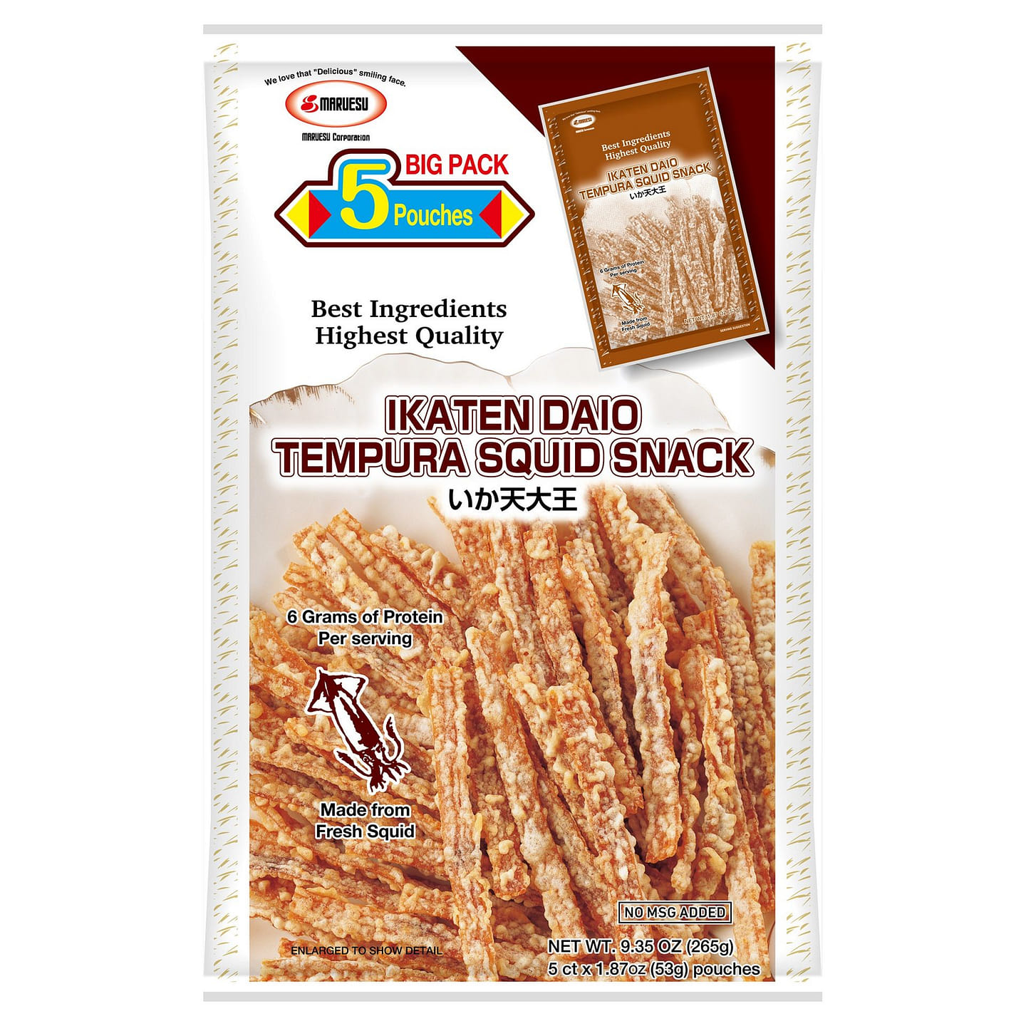 Ikaten Daio Tempura Squid Snack 9.35 oz