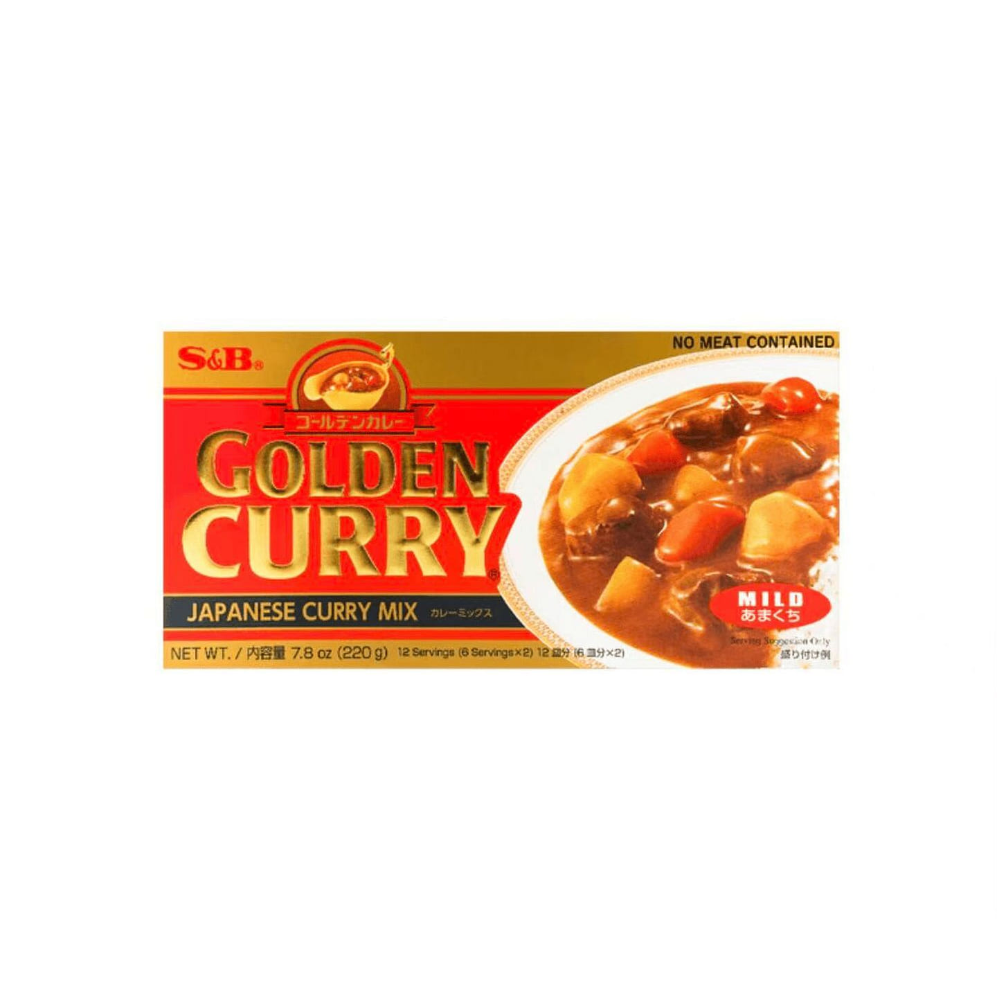 S&B Golden Curry Japanese Curry MildHot Flavor220g 1 box