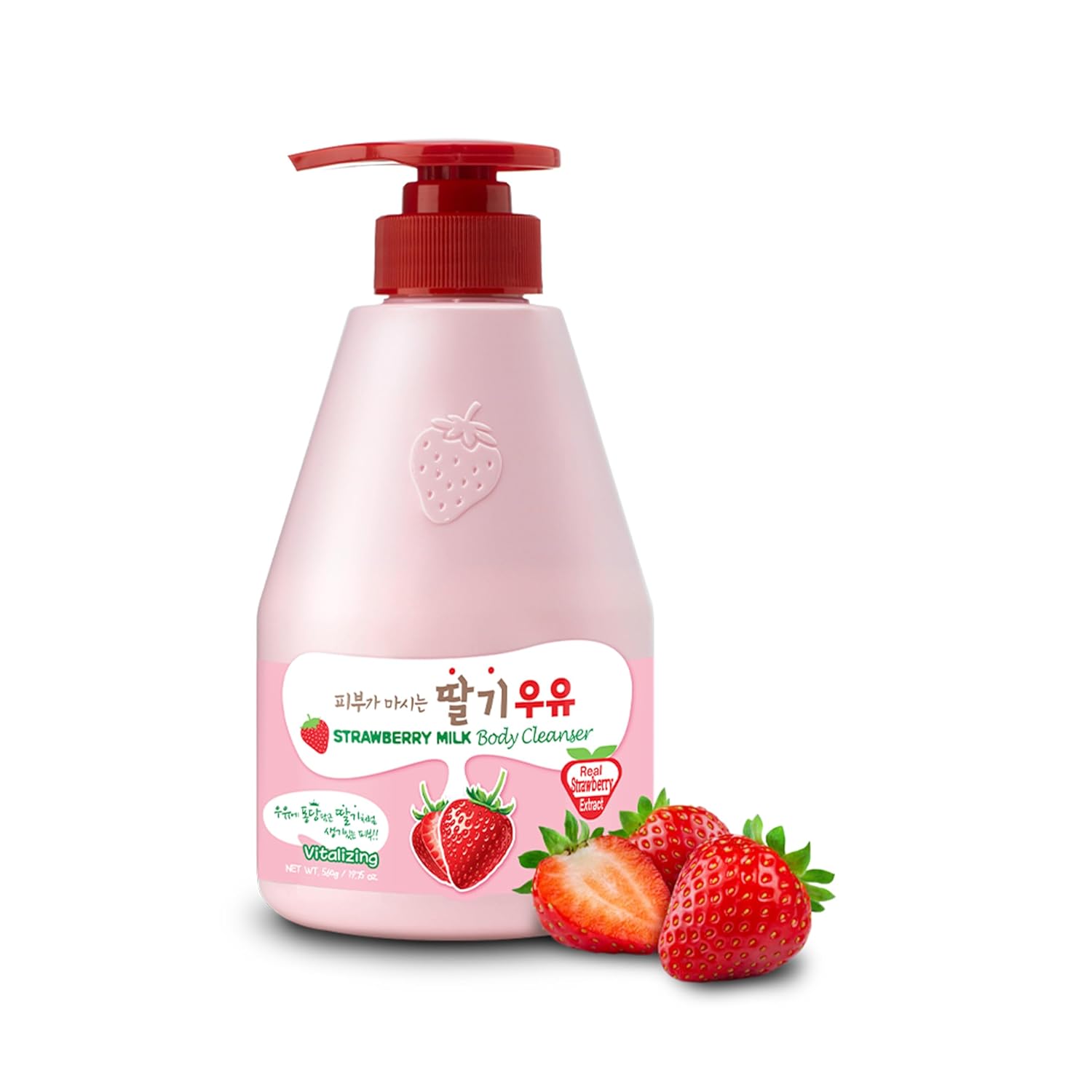 Kwailnara Milk Body Cleanser -560ml Strawberry 1 each