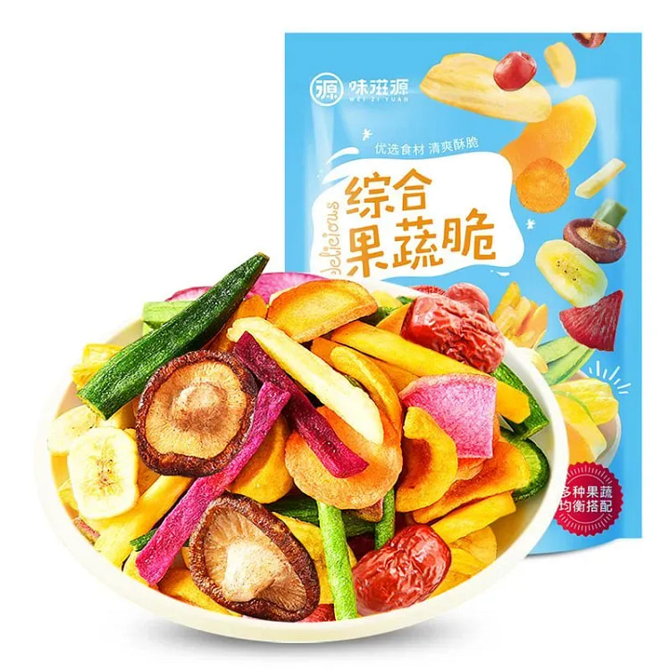 味滋源果蔬脆干秋葵即食蔬菜干混合零食100g 100 克