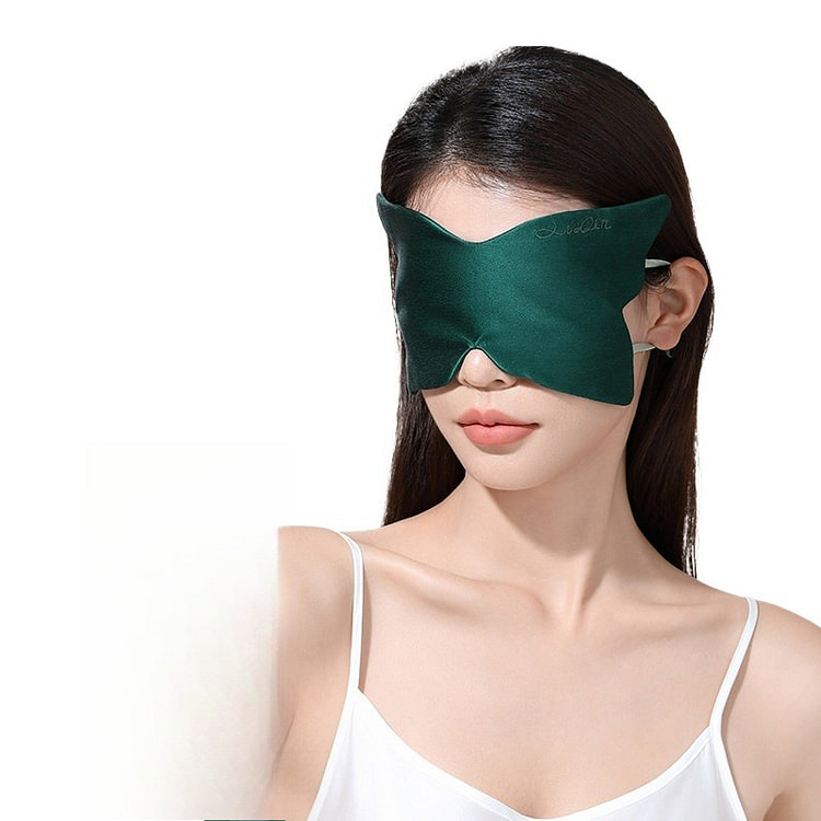 Silk Eye Mask, Bamboo Leaf Green 21.7 * 10.8 Cm 1 box