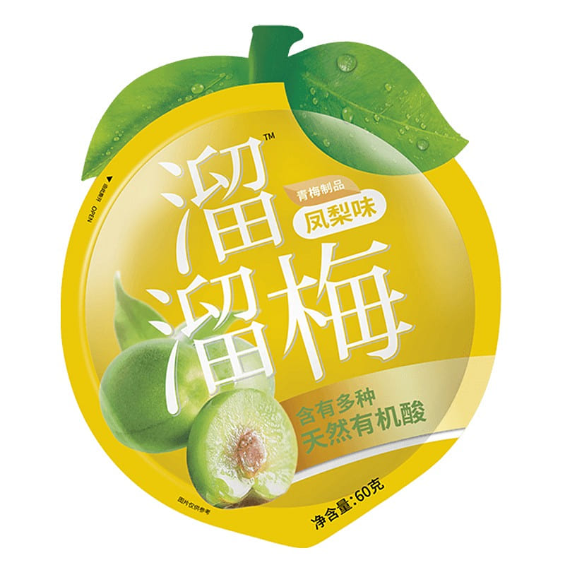 Liuliu Plum Pineapple flavored green plums 60g 60 g