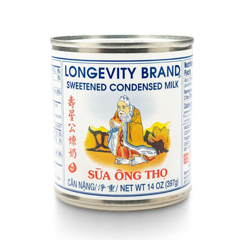Longevity Sweetened Condensed Milk Sua Ong Tho 14 oz