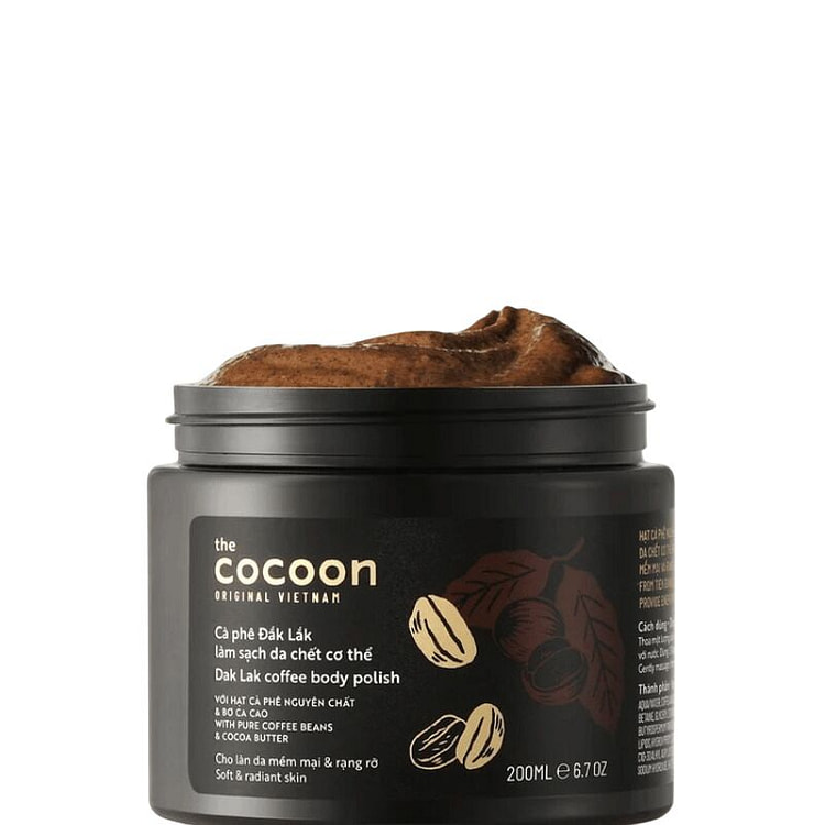 Cocoon 咖啡身体磨砂膏，柔滑焕活 200 毫升