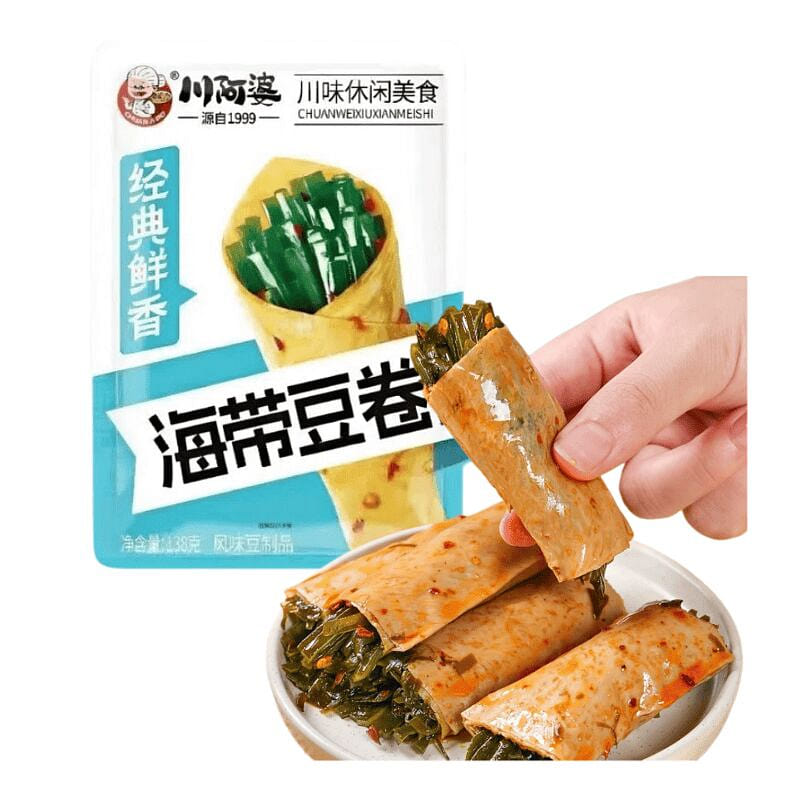 川阿婆 海带豆卷豆皮卷小零食 内含7包 1袋 138 克