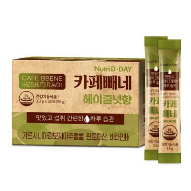 Cafe Bene Hazelnut Flavor Instant Coffee Sticks 1 box