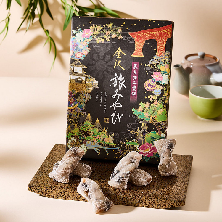 黑豆红豆羽二重饼 (10个)