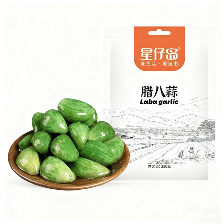 星仔岛 腊八蒜250g正宗翡翠绿蒜新鲜金乡蒜头糖醋 250 克