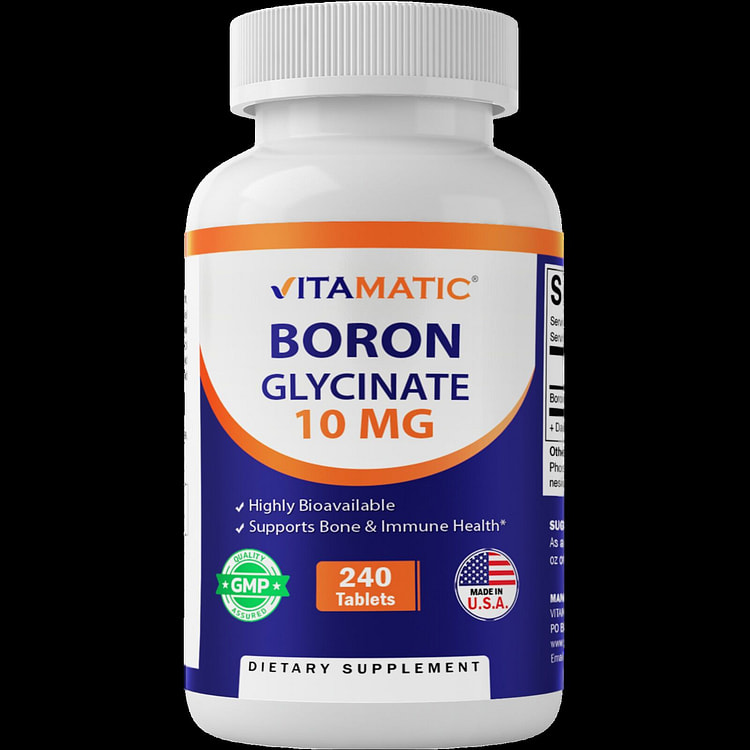 Chelated Boron Glycinate 10mg - 240 Tablets
