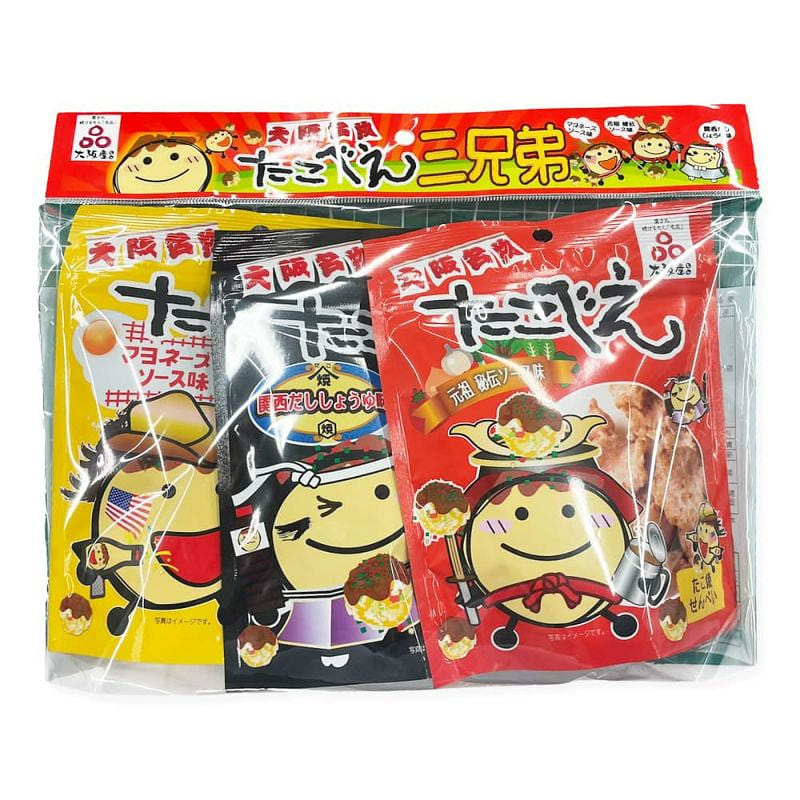 Osaka Specialty Takoyaki Rice Crackers 3 packs 1 box