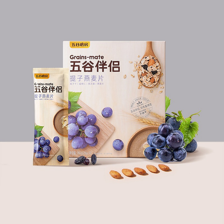 五谷磨房提子坚果燕麦片伴侣冲饮早餐代餐食品280