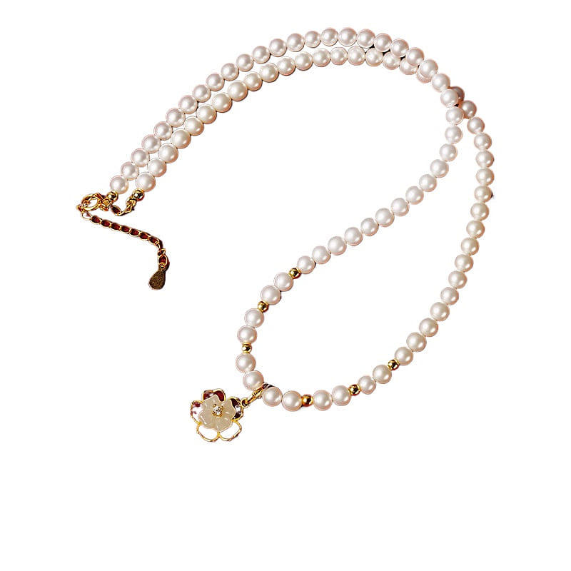 Pearl Necklace Practical Gift Flowers Chengrui 5mm 1 box
