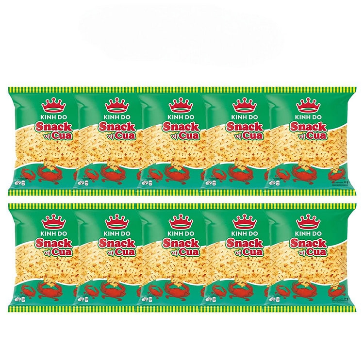 Snack Cua Kinh Đô - Bim Bim Cua Xanh 29gr x 10 bags