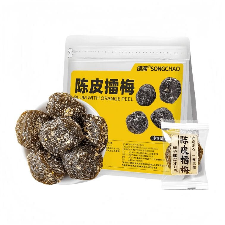 Songchao Tangerine Peel Lei Mei Plums, 250g*1 Bag 250 g