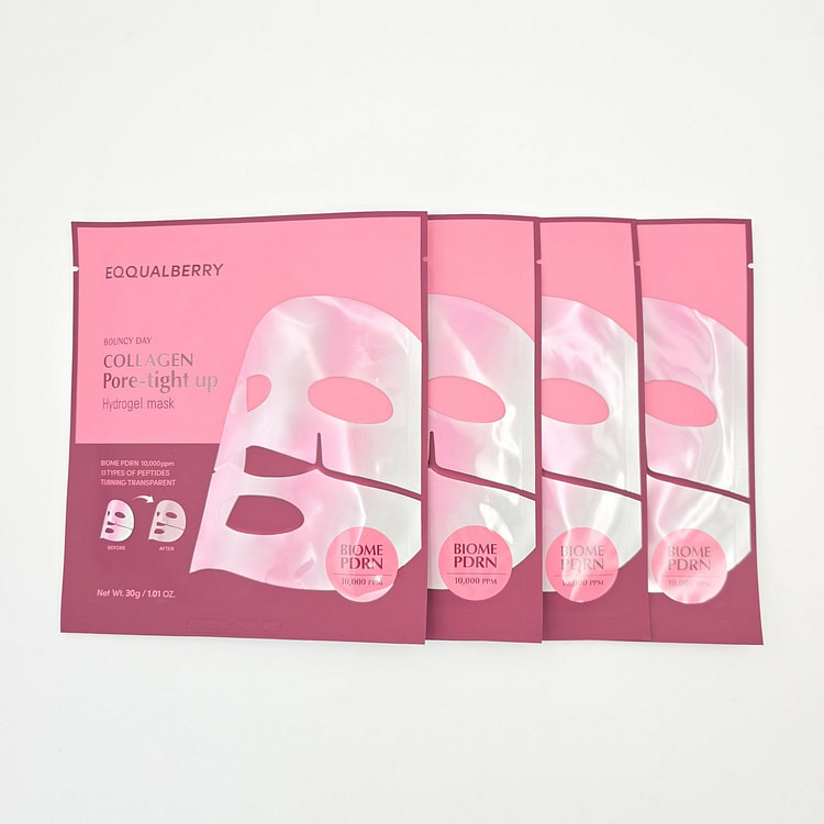 [EQQUALBERRY] Collagen Pore-Tight Up Hydrogel Mask 4 count