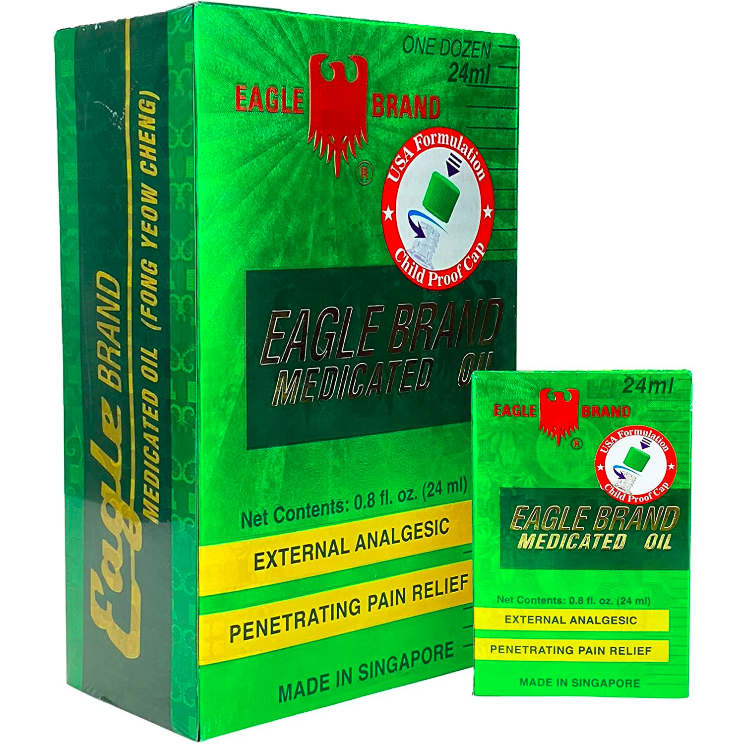DẦU GIÓ XANH CON Ó 1 HỘP 12 CHAI 9.73 oz