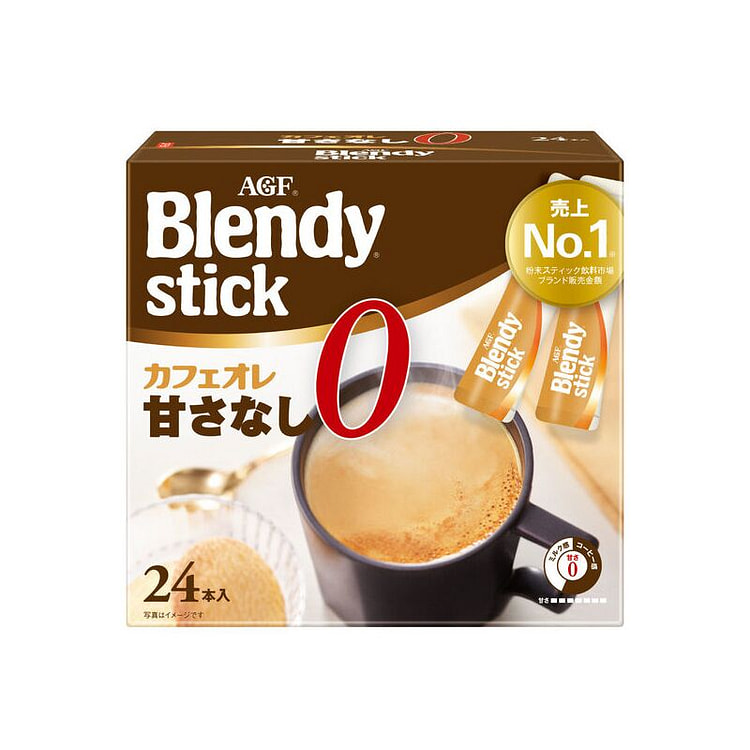 AGF Blendy 速溶咖啡 无糖拿铁 24条