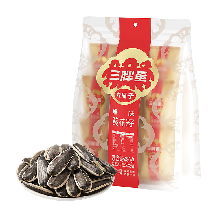 三胖蛋原味五香瓜子休闲零食480g*1袋