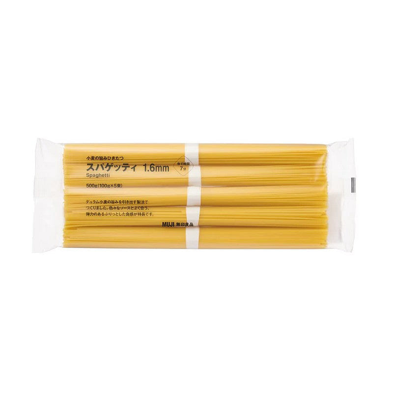 MUJI Wheat Flavor Spaghetti 1.6mm 500g (5 Bundles) 1 each
