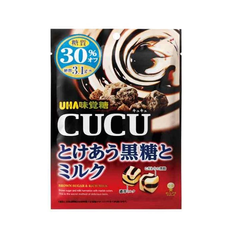UHA CUCU Brown Sugar Nougat 80g 1 box