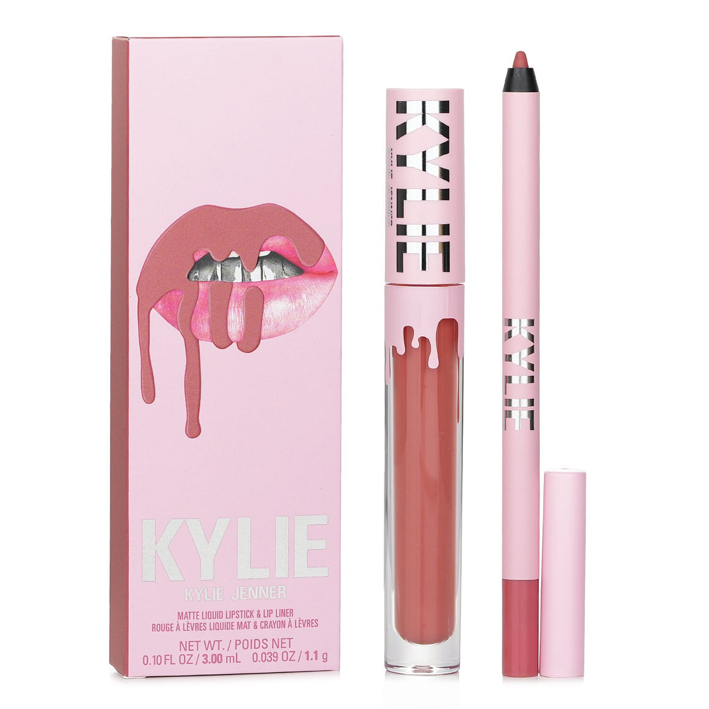 Kylie Cosmetics Matte Lip Kit: Matte Liquid Lipstick 3ml + Lip Liner 1.1g – # 301 Angel 2 bottle