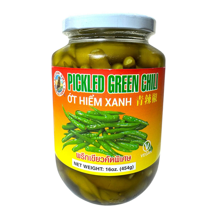 Pickled Green Chili Ot Xanh Ngam (large jar) 454 g
